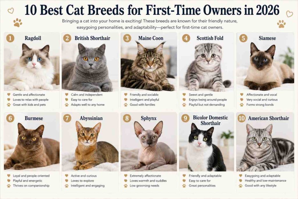 10 Best Cat Breeds for First-Time Owners in 2026-TimeOwnersin2026