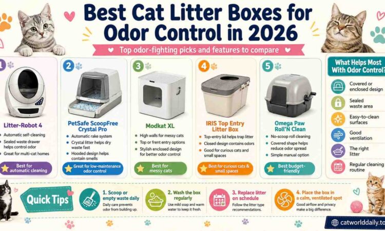 Best Cat Litter Boxes for Odor Control in 2026