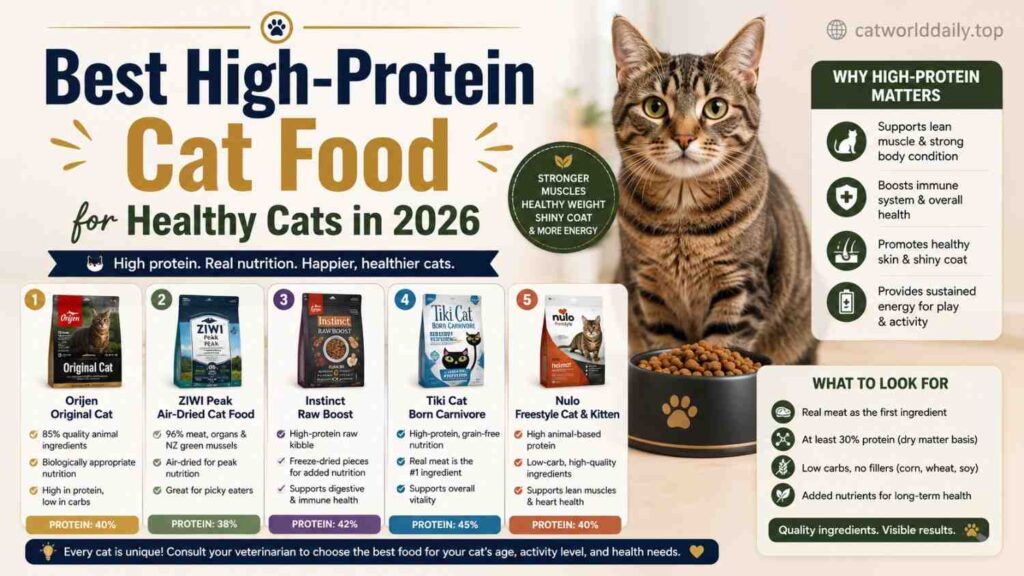 Best High-Protein Cat Food for Healthy Cats in 2026