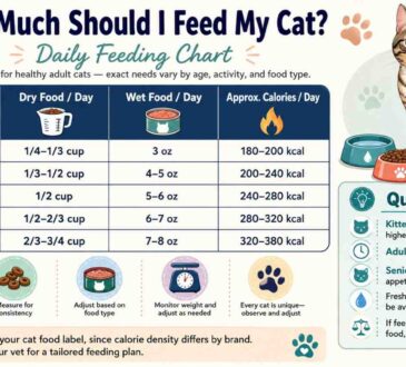 How Much Should I Feed My Cat Daily Feeding Chart