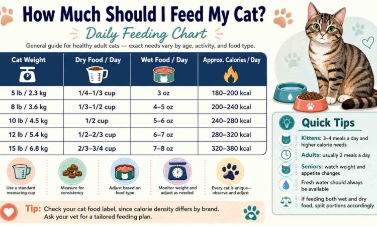 How Much Should I Feed My Cat Daily Feeding Chart