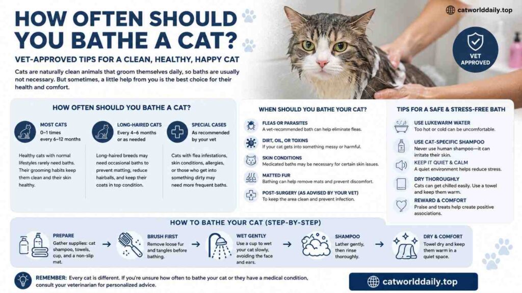 How Often Should You Bathe a Cat? Vet-Approved Tips