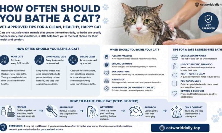 How Often Should You Bathe a Cat? Vet-Approved Tips