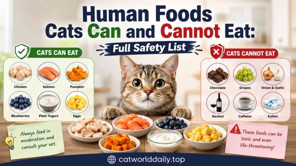 Human Foods Cats Can and Cannot Eat: Full Safety List