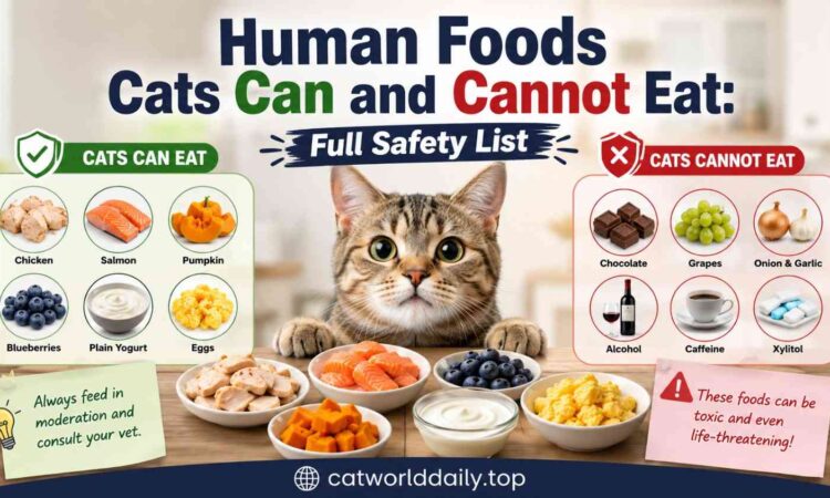 Human Foods Cats Can and Cannot Eat: Full Safety List