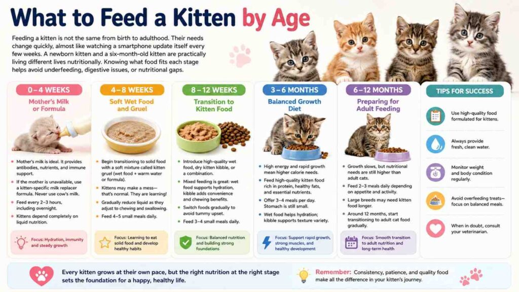 What to Feed a Kitten by Age