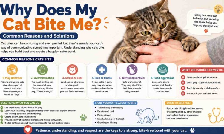 Why Does My Cat Bite Me Common Reasons and Solutions