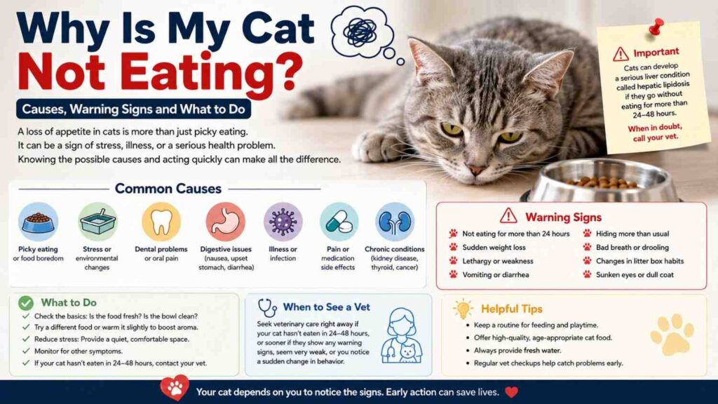 Why Is My Cat Not Eating? Causes, Warning Signs and What to Do